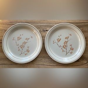 Vintage CORNERSTONE By Corning China Blossom Set of 2 8.5” Salad Dessert Plates